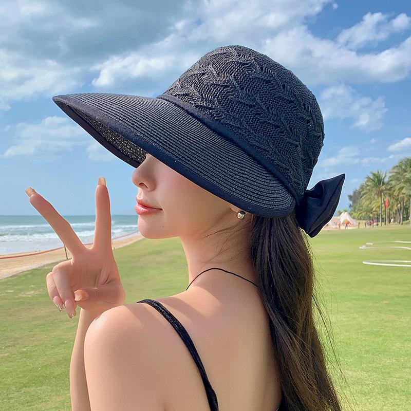 Women's Summer Large Brim Woven Straw Sun Hat for Outdoor & Beach