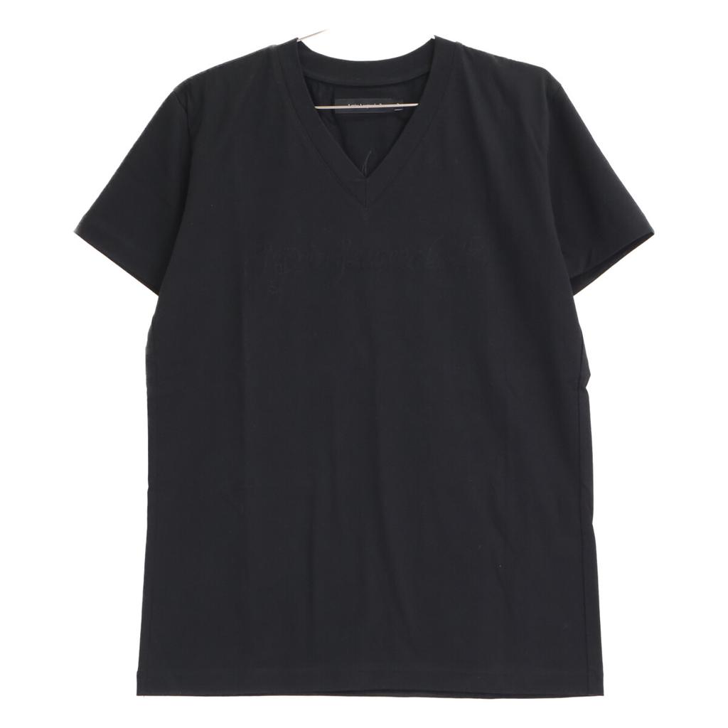 1piu1uguale3 MRT289 Black BACK LEAF V-NECK TEE V-neck T-shirt Tops 4 blackUsed