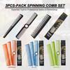 3Pcs Professional Barber Comb Set with Rotating Ball Bearing - Wide & Fine Tooth Cutting Comb Taper Comb Kit for Salon & Home