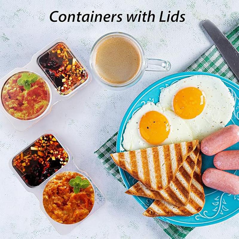 Disposable Sauce Plastic Box Seasoning Box Cup Dipping Sauce Oil Vinegar Chili Sauce Box Dipping Sauce Salad Dressing