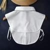Classic Solid Color False Collar Chiffon Removable Lapel Shirt Fake Collar Detachable Women Neck Collars Clothes Accessory