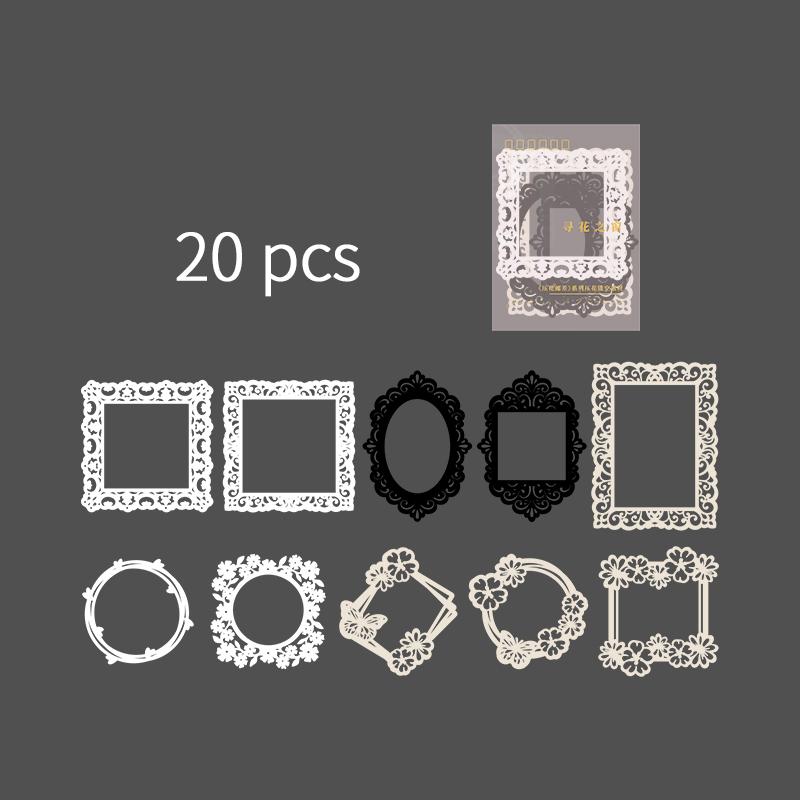 20 pcs/pack Hollow out window Style DIY Scrapbooking accessories Decorative Diary Album Junk Journal Supplies