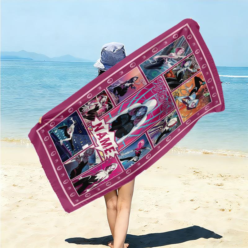 Personalized "Spider-Man: Urban Legend" Beach Towel Microfiber Beach Towel Thin Absorbent for Beach Swimming Yoga Bath Sports. 0910243