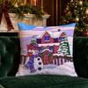 Christmas Cute Throw Pillow Covers Pattern Cushion Cover Suitable for Sofa Bedroom Car Pillow Cover