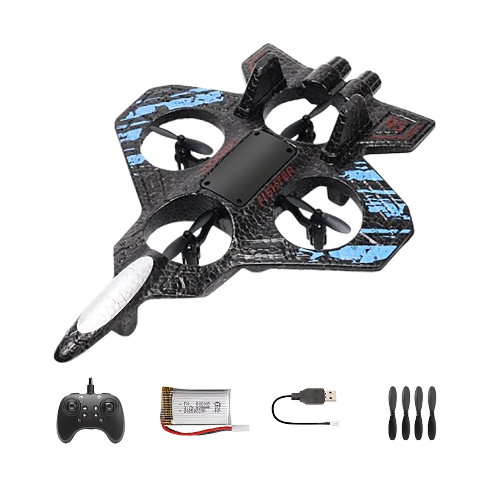 

Glider Flying Helicopter RC Hobby Jet Plane 2.4G Stunt Remote Control Foam Fighter Airplane Toy With Light синій