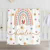 1PC Personalized Flannel Blanket Custom Name Skin-Friendly Bed Cover for Girls Kids - Unique Gift Blanket