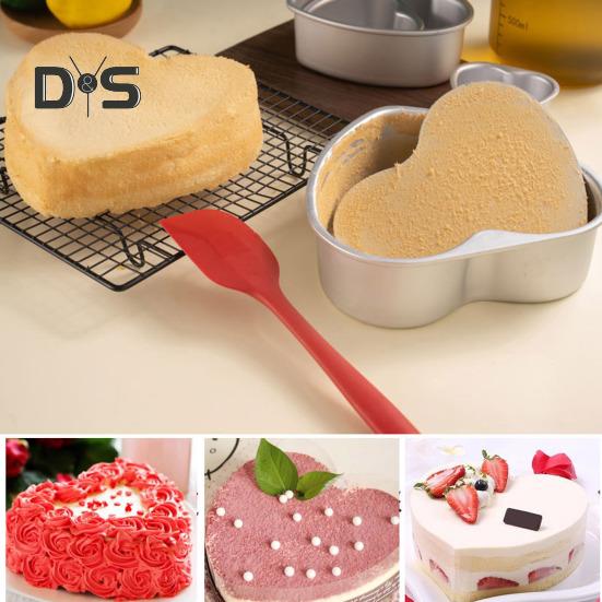 Heart Shaped Cake Pan Aluminum Alloy Fast Heat Conduction Baking Mold Tool for Weddings Parties Family Valentines Day Anniversary Heart Shaped Cake
