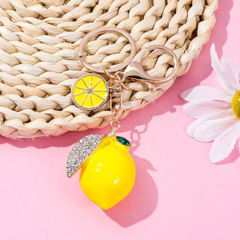 Llavero de Limón Creativo Forma de Fruta Decoración para Bolso Coche Colgante Pequeño Regalo