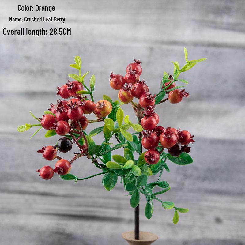 Gałązka z jagodami świątecznymi Sztuczne kwiaty do dekoracji domu i bukietów ślubnych MW74411