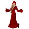 Court style Halloween burgundy horn sleeve dress, children's retro queen dress, musical performance show
