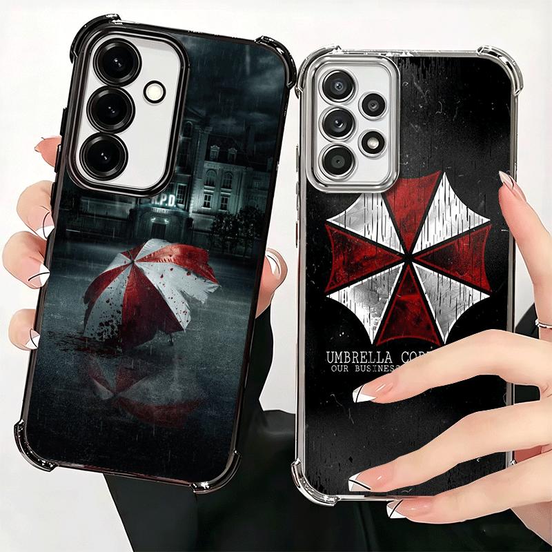 R-Resident-Evil Game Plating Phone Case For Samsung A17 A07 A37 A57 A16 A56 A15 A55 A14 A54 A13 A53 A26 A36 A25 A35 A24 A34 A23