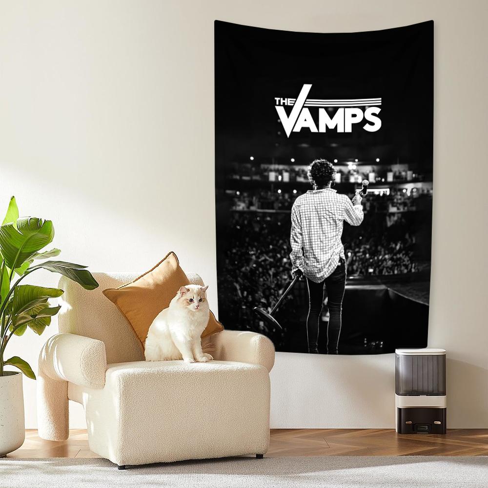 British Rock Band Tapestry Vamp Wall Hanging Background Cloth Bedroom Or Home Decor Concert Decoration Holiday Gift