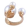 European & American Trendy Pearl Adjustable Finger Ring - Creative & Fashionable Jewelry
