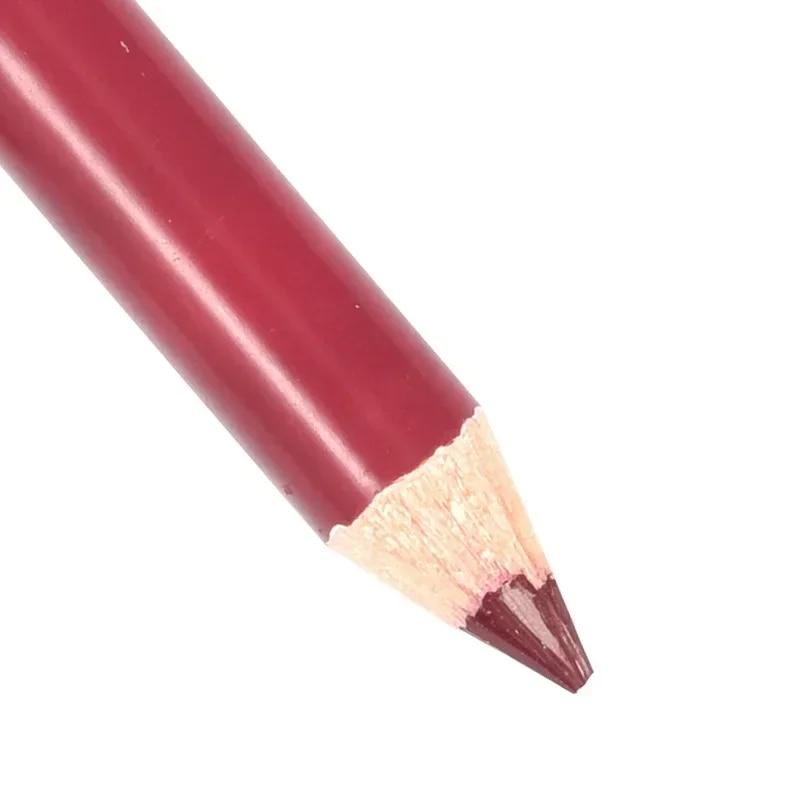 Matita labbra in legno 28color impermeabile Lady Charming Lip Liner Makeup Strumento cosmetico a lunga durata per donna Matita morbida