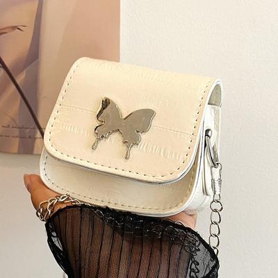 High Value Mini Coin Wallet Bag for Women New Style Slanted Lipstick Red Envelope Popular Butterfly Chain Shoulder Bag