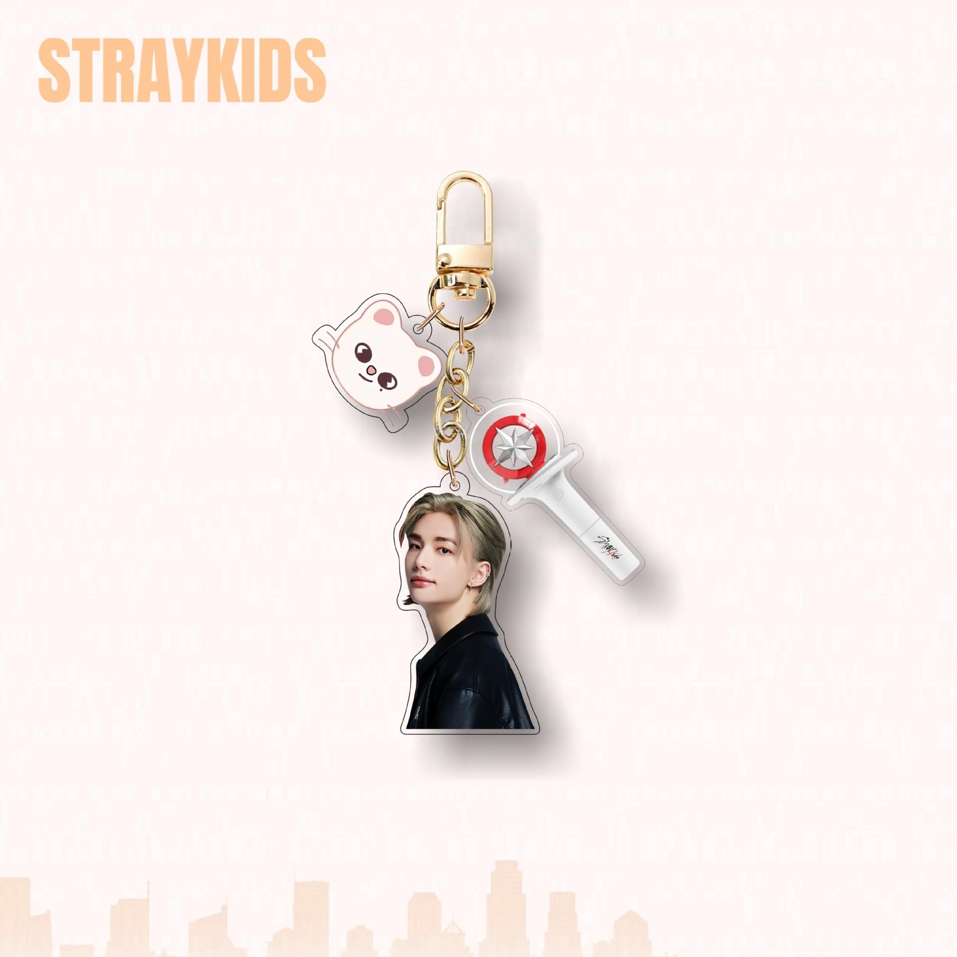 Skzoo Новый Мультяшный Акриловый Брелок Straykids Аксессуары Гуманоидный Брелок-Подвеска Подвеска на Сумку Подарочные Аксессуары