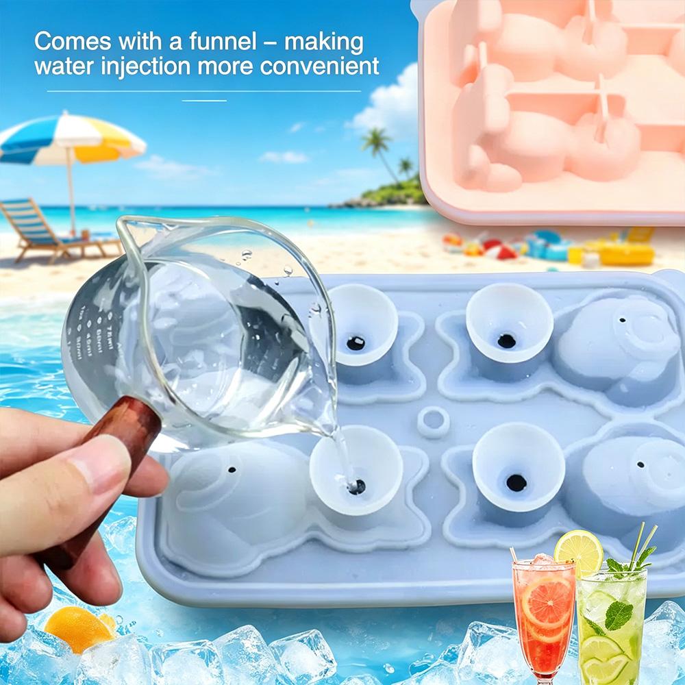 Reusable Silicone Cat Ice Tray Creative Animal Kitten Ice Cube Mold DIY Drink Ice Maker