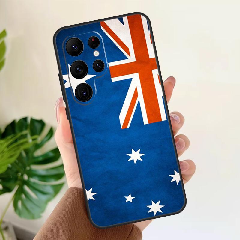 Australien Flagge Weiche Hülle Für Samsung Galaxy S25 S24 S23 S22 S21 Ultra S9 S10 Plus S23 FE S24 FE Handyhülle