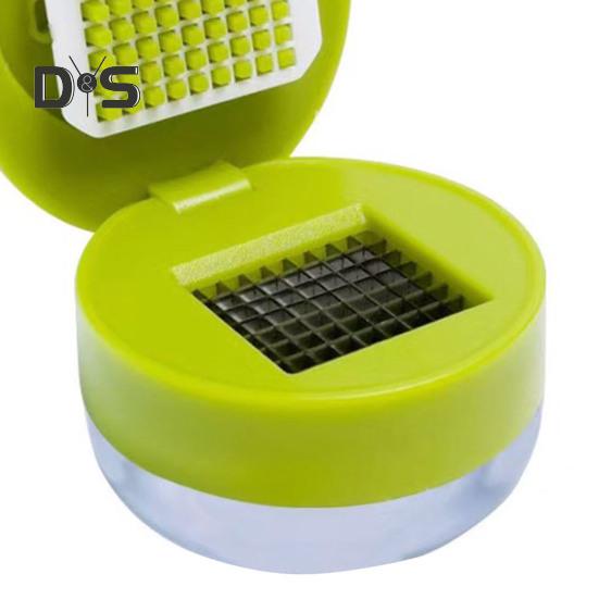 Garlic Press Stainless Steel Manual Mincer Slicer Grater Compact Garlic Chopper Kitchen Gadget for Home Restaurant