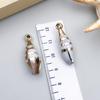Gold-Plated Natural Shell Conch Pendant for DIY Necklace, Earrings, Wind Chime, or Hanging Ornament.