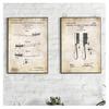Paper Patent Poster Vintage Canvas Print Wall Art Picture Painting Modern Bathroom Decoration Industrial Style Toothpaste Toilet