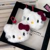 Sanrio Hello Kitty Plush Keychain Kawaii Backpack Pendant Soft Stuffed Doll Anime Cartoon Accessories Key Ring For Girls Gifts
