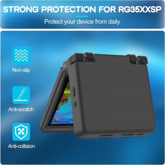 Silicone Case Compatible with Anbernic RG35XXSP, Anti-Scratch, Washable, Shockproof Silicone Protective Cover for RG35XXSP Retro Handheld Game