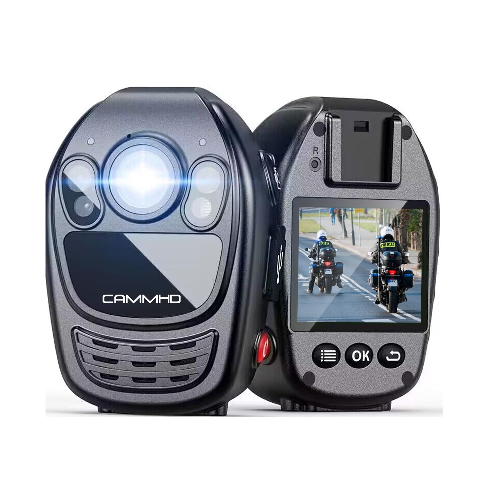 

CAMMHD Police Body Portable Human Body Camera 3500mAh Hours Continuous IP67 Waterproof Human Body Night Wide Angle Law Enforcement Recorder Suitable