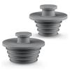 Silicone Bathtub Drain Stopper 2Pcs Easy to Install Leak Proof Sealing Plug for Dorm Bathroom Kitchen Sink