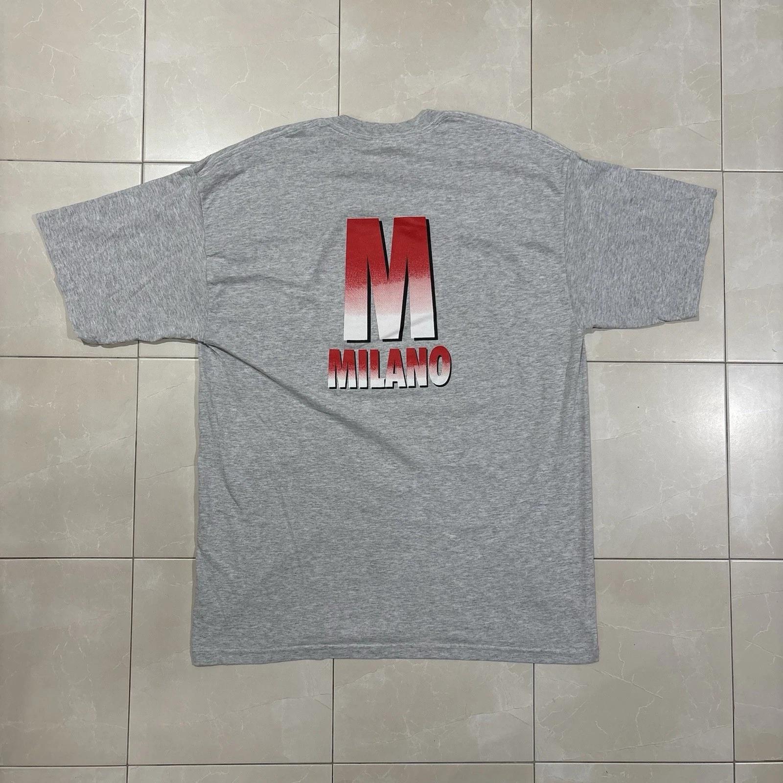 Vintage Milano T Shirt AC Milan Italy Soccer Football Men’s XL 90s Y2K M