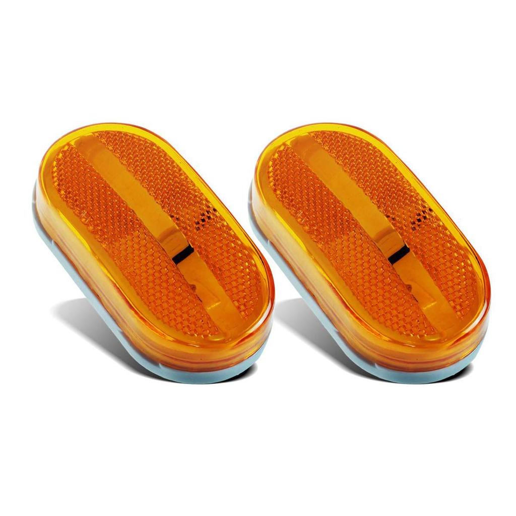 Partsam 2pcs [DOT Certified] Amber 4" LED Trailer RV Camper Side Marker Clearance Light