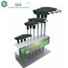 SATA 9-Piece Metric Ball Head Hex Key Set, Alloy Steel T-Type