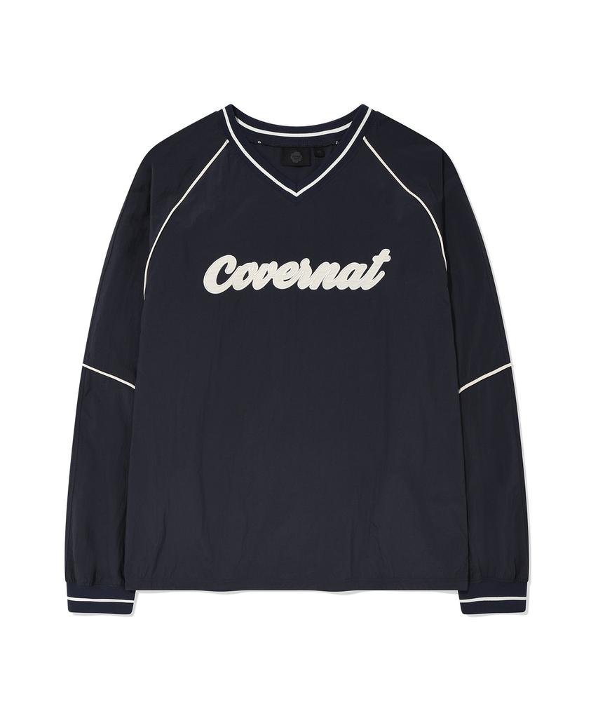 COVERNAT WOMAN Logo Nylon Long Sleeve Navy