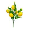 Lifelike Lemon Branch Farmhouse with Green Leaf Vivid Lemon Plant Bouquet for Indoor Outdoor Table Vase Party Garden Porch