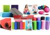 12-Piece Yoga Pilates Set: Yoga Ball, Latex Resistance Band, Elastic Ring, Gliding Disc In Box
