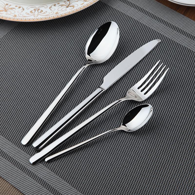 Cozy Zone 24 Pieces Cutlery Set Stainless Steel Tableware Western Dinnerware Set Classic Dinner Set Knife Fork Restaurant Dining