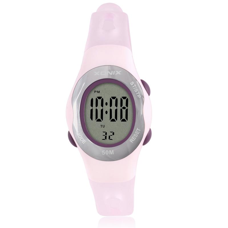 XONIX New Fashion Student Women Sports Girls Watch Relogios Femininos Waterproof 50m Swim Dive Wristwatches Montre Femme FW
