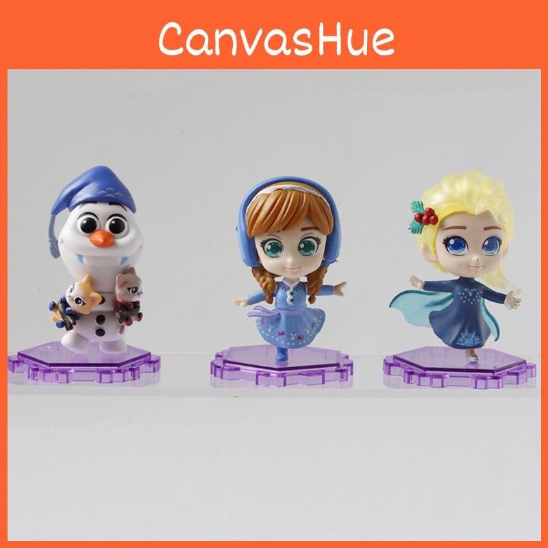 Olaf Frozen Elsa Pvc Model Set Collectible Figures Children Playroom Decor