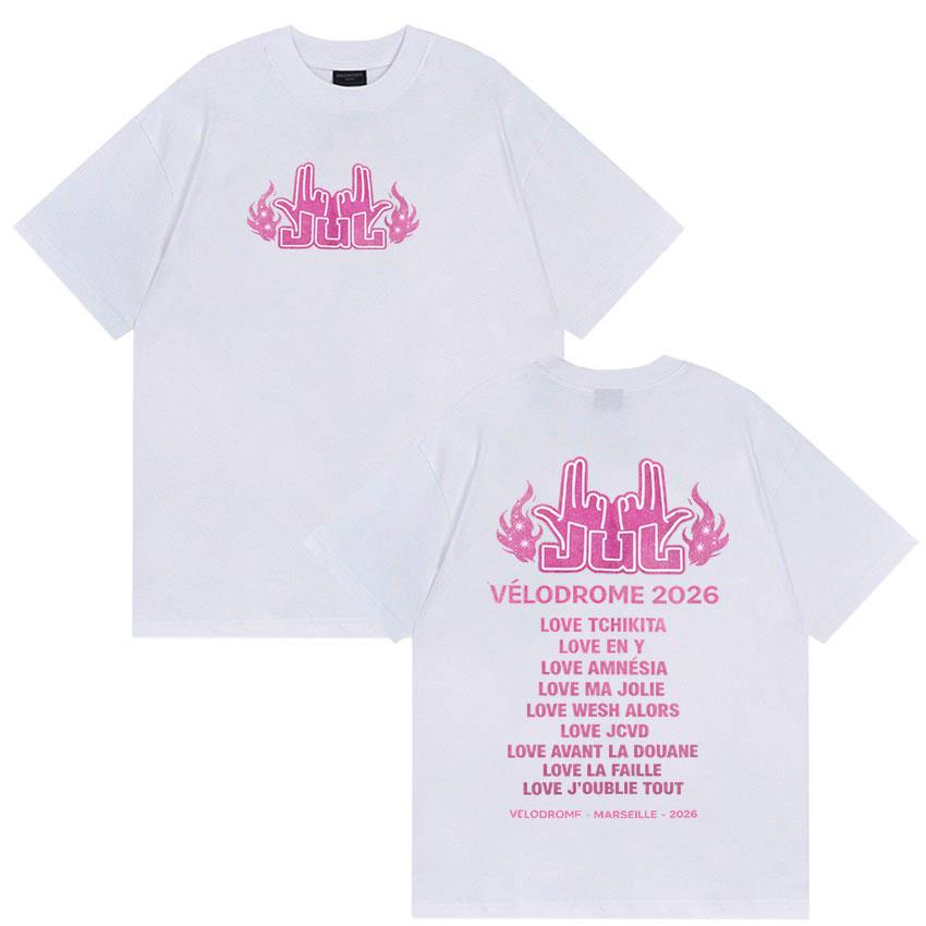 Rapper Jul Velodrome Tour Logo Graphic Tshirt UNISEX Women Summer Fashion Oversized Cotton YK Shirt Aesthetic Clothing Top