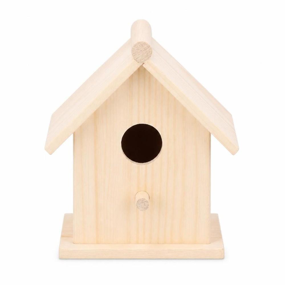 Small Stand Garden Bird House Durable Bird Nest House Convenient Wooden Bird House Indoor Use