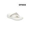 Crocs Womens Monterey Diamante Wedge Flip Oyster 206343 174