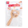 Baby Beech Hand Rattle Wooden Rattle Toy Parent-Child Interactive Soothing Grip Puzzle Shape Toy