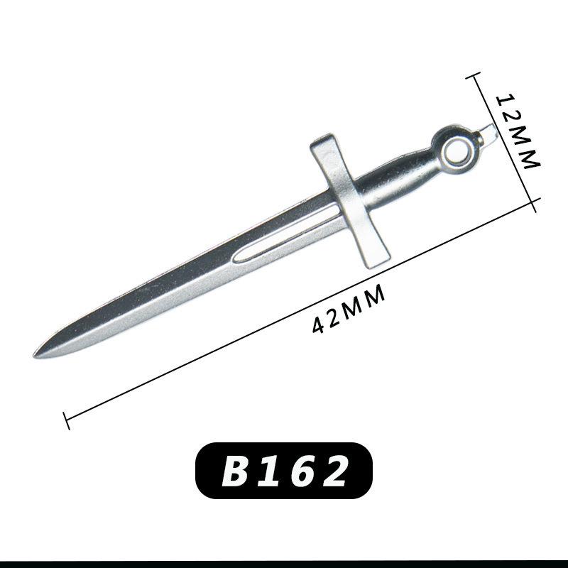 Medieval Knight Scene Minifigure: Fountain, Rapier, Compatible with LEGO Bricks