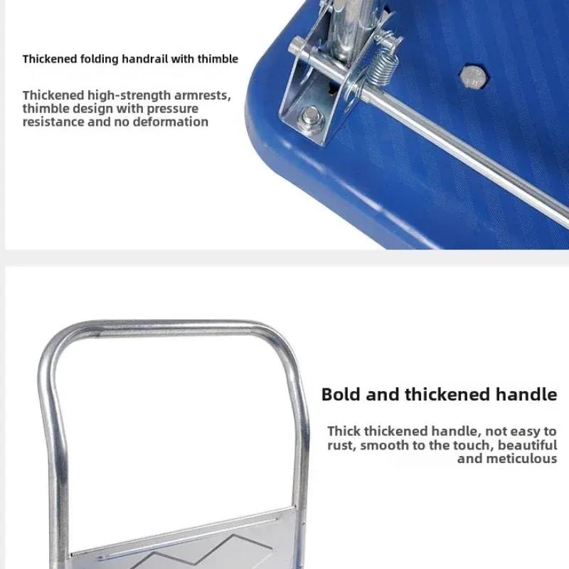Household Goods Folding Trolley Pull Goods Small Trolley Warehouse Trailer Portable Four-wheel Trolley Handling Flatbed Truck