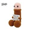 Novelty Crochet Decoration Handmade Ornament, Funny Positive Desk Buddy, Cute Ornament Figurine, Emotional Support Keepsake Gift for Friends Coworkers