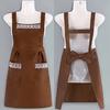 Breathable Apron Adjustable Belt Anti-fouling Wide Shoulder Strap Cooking  Apron for Kitchen