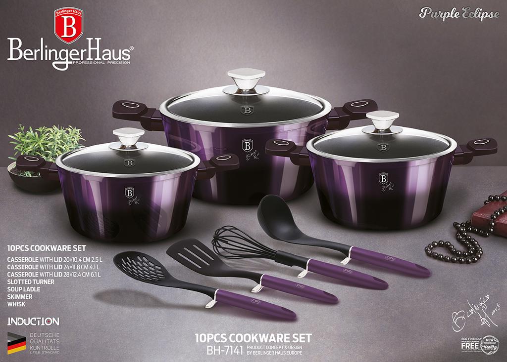 10-piece Pot Set BERLINGER HAUS BH-7141 PURPLE