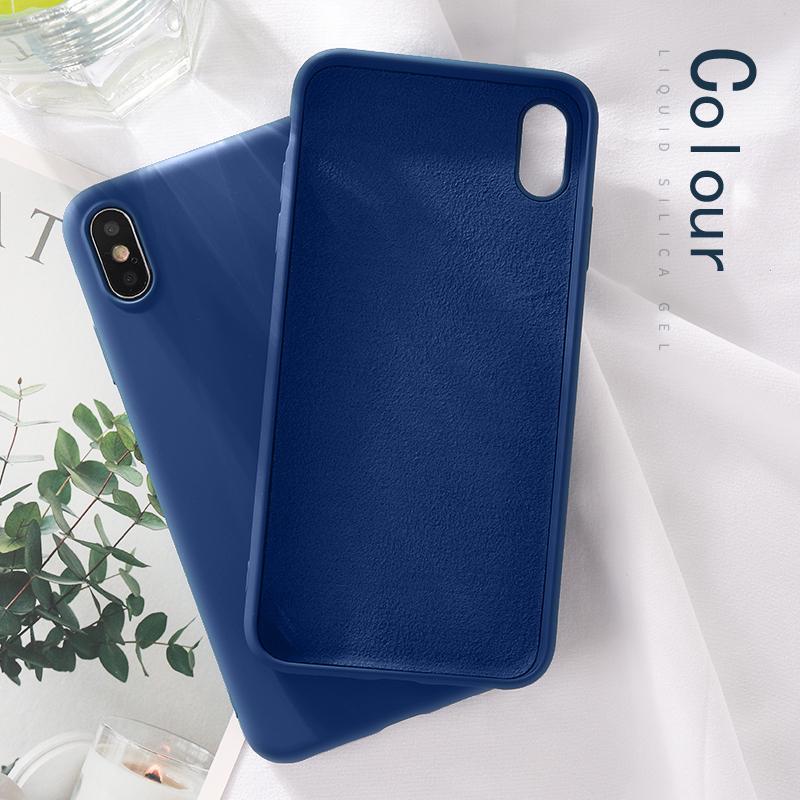For Xiaomi Huawei iPhone Smausng Liquid Silicon PC Case Ultra Thin Shockproof