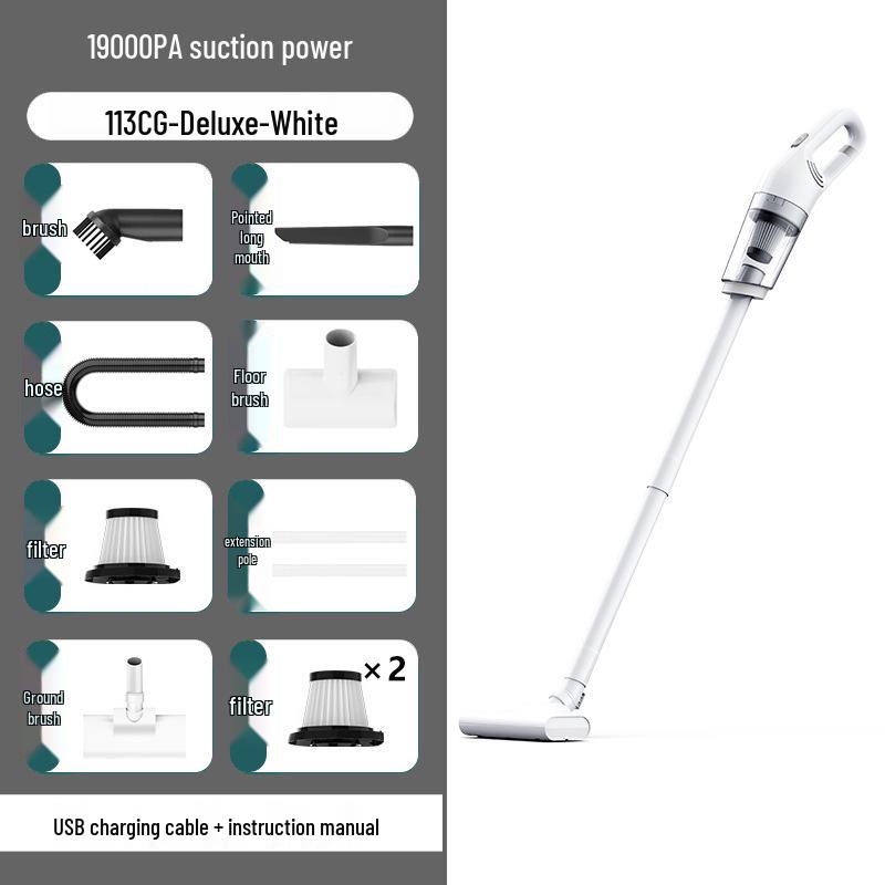 High-Power Handheld Car Vacuum with Wireless Charging, Compact Size, and Strong Suction