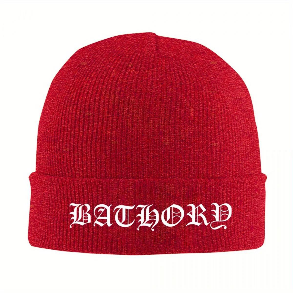 New Bathory Logo Knitted Caps Womens Unisexs Beanies Autumn Winter Hats Band Hip Hop Cap